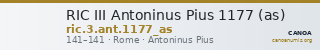 RIC III Antoninus Pius 1177 (as) — CANOA