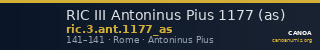 RIC III Antoninus Pius 1177 (as) — CANOA