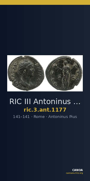 RIC III Antoninus Pius 1177 — CANOA