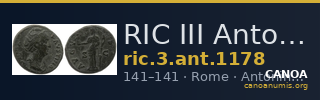 RIC III Antoninus Pius 1178 — CANOA