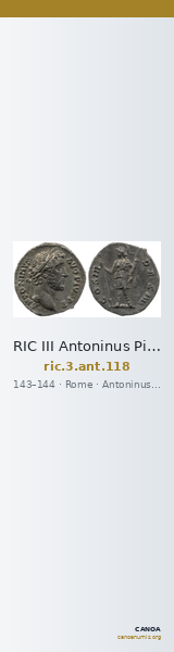RIC III Antoninus Pius 118 — CANOA
