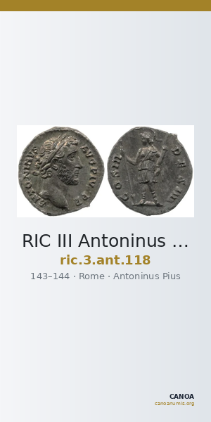 RIC III Antoninus Pius 118 — CANOA