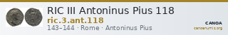 RIC III Antoninus Pius 118 — CANOA