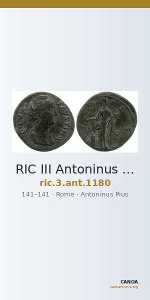 RIC III Antoninus Pius 1180 — CANOA