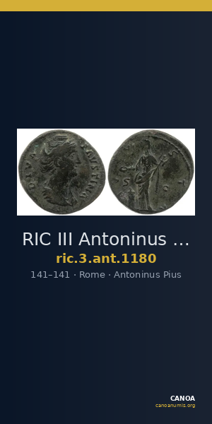 RIC III Antoninus Pius 1180 — CANOA