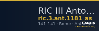 RIC III Antoninus Pius 1181 (as) — CANOA
