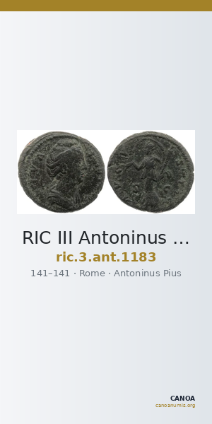 RIC III Antoninus Pius 1183 — CANOA