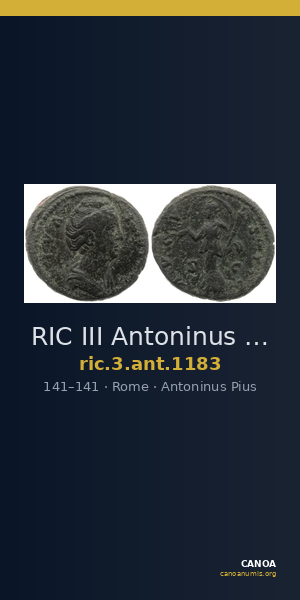 RIC III Antoninus Pius 1183 — CANOA