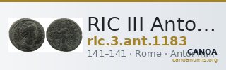 RIC III Antoninus Pius 1183 — CANOA