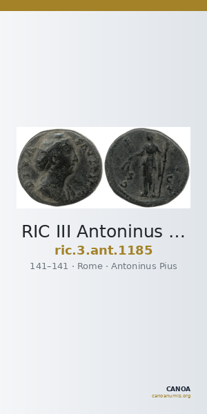 RIC III Antoninus Pius 1185 — CANOA