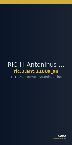 RIC III Antoninus Pius 1188a (as) — CANOA