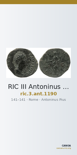 RIC III Antoninus Pius 1190 — CANOA