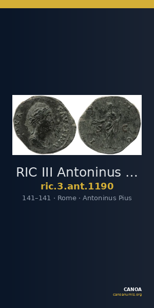 RIC III Antoninus Pius 1190 — CANOA