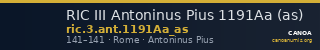 RIC III Antoninus Pius 1191Aa (as) — CANOA