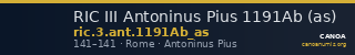 RIC III Antoninus Pius 1191Ab (as) — CANOA