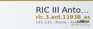 RIC III Antoninus Pius 1193B (as) — CANOA