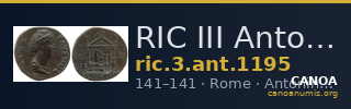 RIC III Antoninus Pius 1195 — CANOA