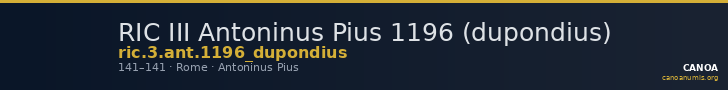 RIC III Antoninus Pius 1196 (dupondius) — CANOA