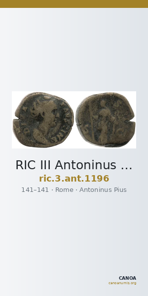 RIC III Antoninus Pius 1196 — CANOA