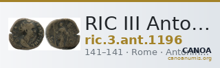 RIC III Antoninus Pius 1196 — CANOA
