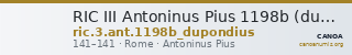 RIC III Antoninus Pius 1198b (dupondius) — CANOA