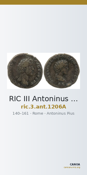 RIC III Antoninus Pius 1206A — CANOA