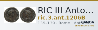 RIC III Antoninus Pius 1206B — CANOA