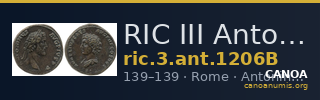 RIC III Antoninus Pius 1206B — CANOA