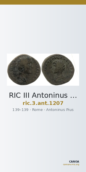 RIC III Antoninus Pius 1207 — CANOA