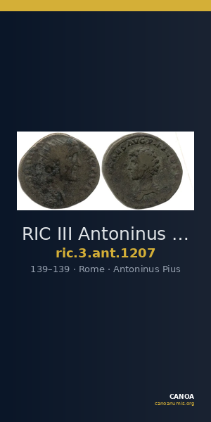 RIC III Antoninus Pius 1207 — CANOA