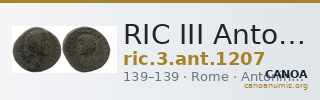 RIC III Antoninus Pius 1207 — CANOA