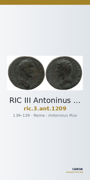 RIC III Antoninus Pius 1209 — CANOA