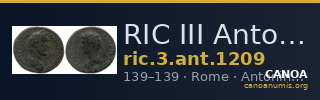 RIC III Antoninus Pius 1209 — CANOA
