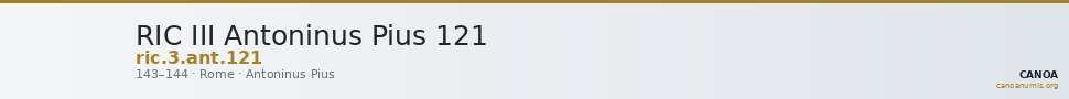RIC III Antoninus Pius 121 — CANOA