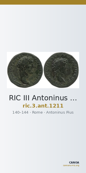 RIC III Antoninus Pius 1211 — CANOA