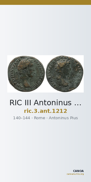 RIC III Antoninus Pius 1212 — CANOA