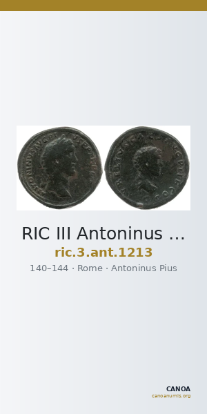 RIC III Antoninus Pius 1213 — CANOA
