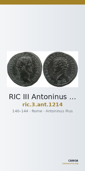 RIC III Antoninus Pius 1214 — CANOA
