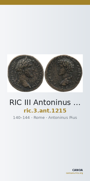RIC III Antoninus Pius 1215 — CANOA