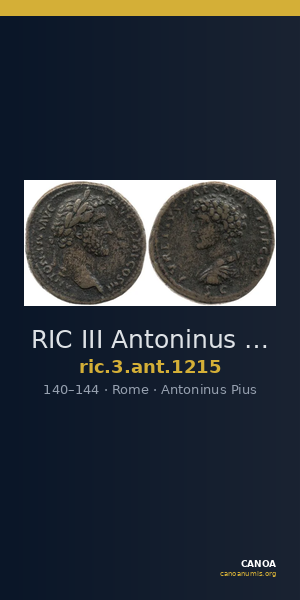 RIC III Antoninus Pius 1215 — CANOA