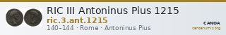 RIC III Antoninus Pius 1215 — CANOA