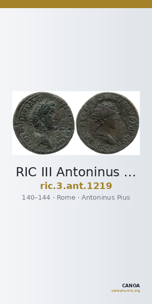 RIC III Antoninus Pius 1219 — CANOA