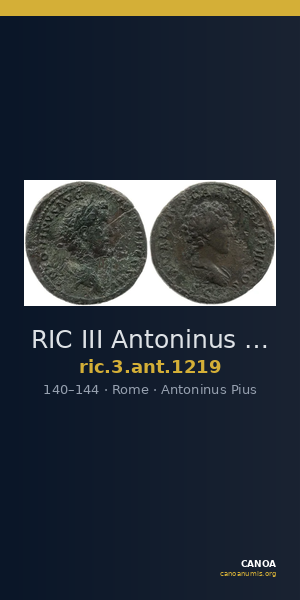 RIC III Antoninus Pius 1219 — CANOA