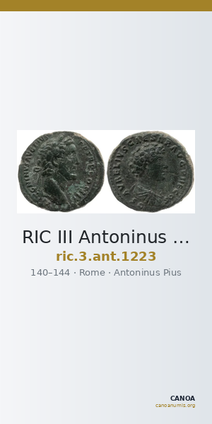 RIC III Antoninus Pius 1223 — CANOA