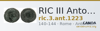 RIC III Antoninus Pius 1223 — CANOA