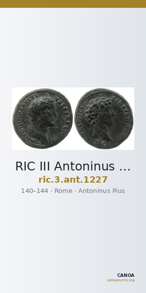 RIC III Antoninus Pius 1227 — CANOA