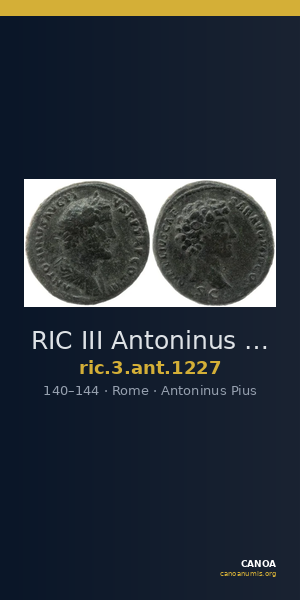 RIC III Antoninus Pius 1227 — CANOA