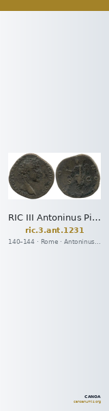 RIC III Antoninus Pius 1231 — CANOA