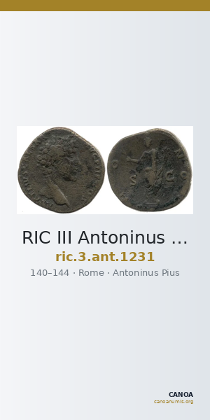 RIC III Antoninus Pius 1231 — CANOA