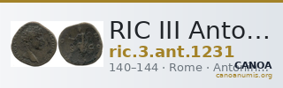 RIC III Antoninus Pius 1231 — CANOA